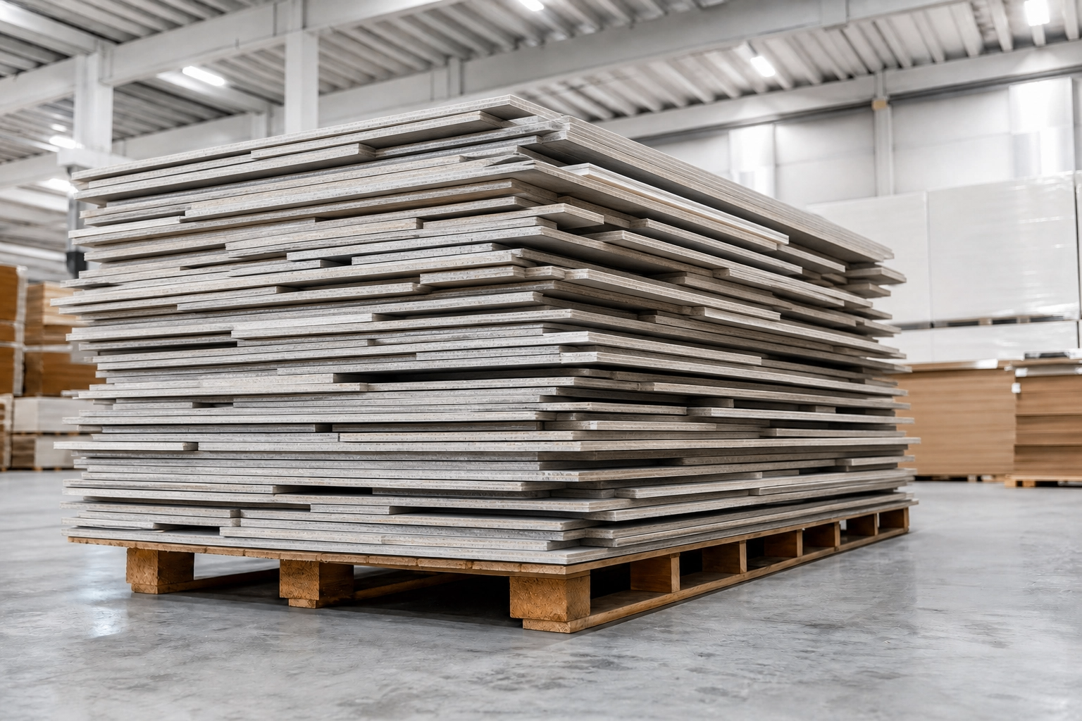 Cabinet panels packed in a crate ready for delivery